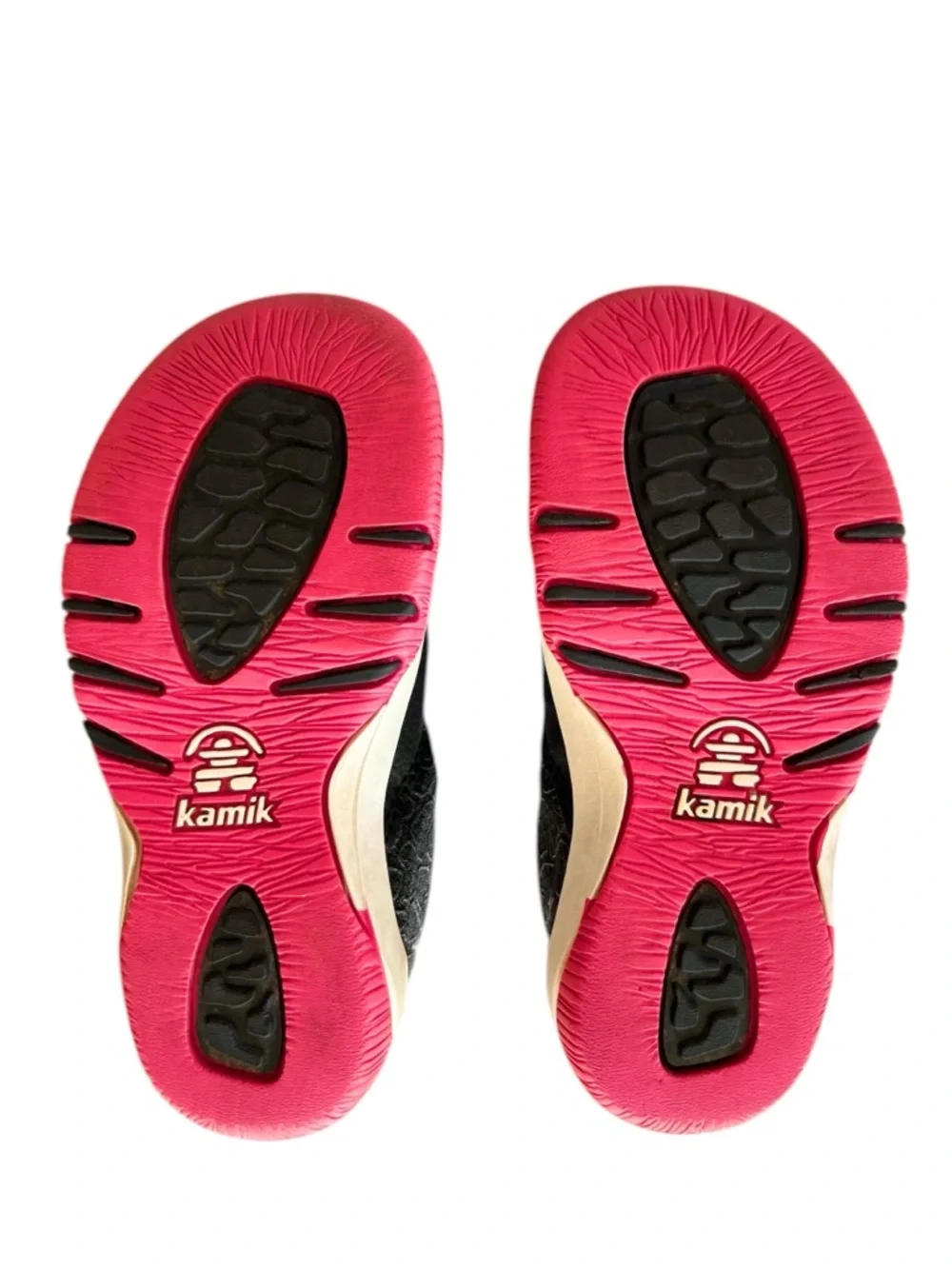 Kamik Fundy Charcoal Pink Adjustable Bungee Lacing Bumper Toe Sneaker Size 9 T - Picture 7 of 8